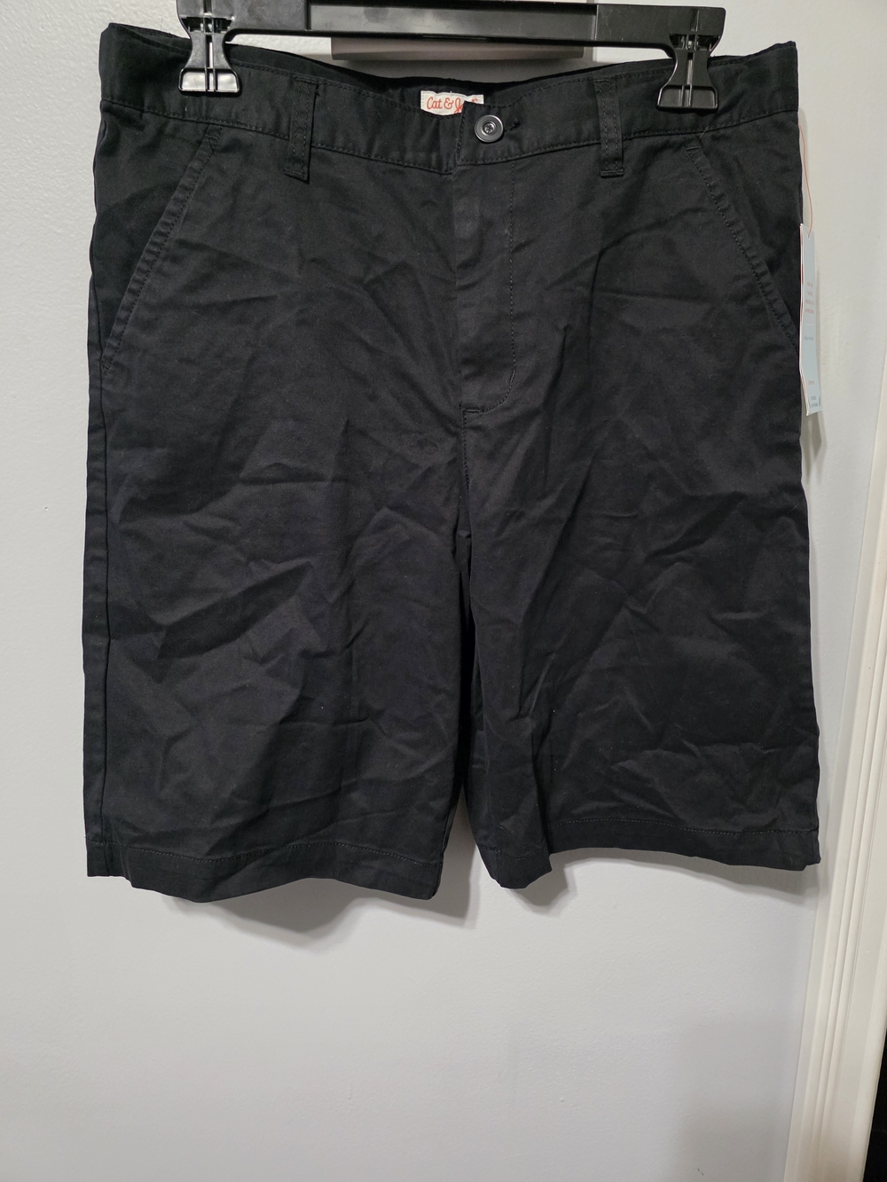 Cat & Jack Black Flat Front Youth Shorts